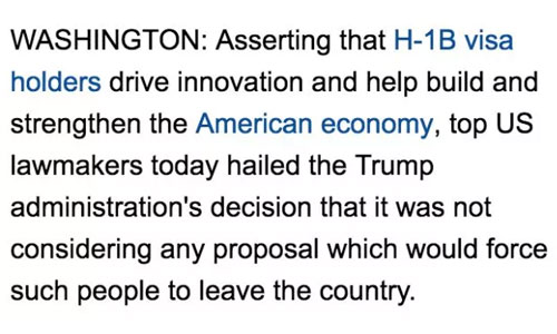特朗普正式声明不会缩减H1B政策