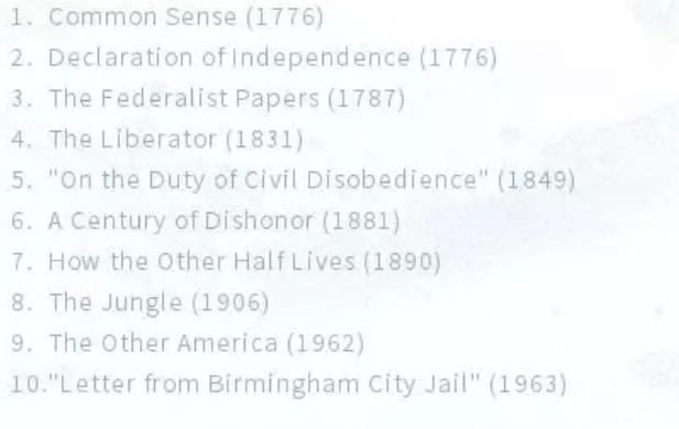 十大政治社会作品 十大政治社会作品