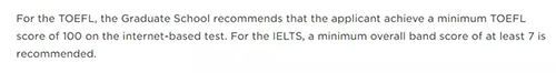 纽约大学对国际生的英语要求