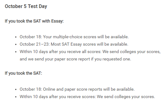 CB官网关于10月SAT出分的说明