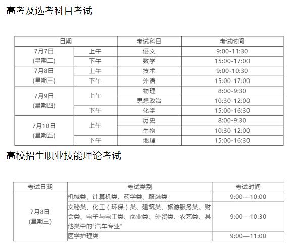 考试安排 考试安排