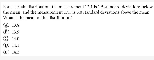 GRE数学统计概念