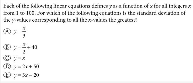 GRE数学统计概念