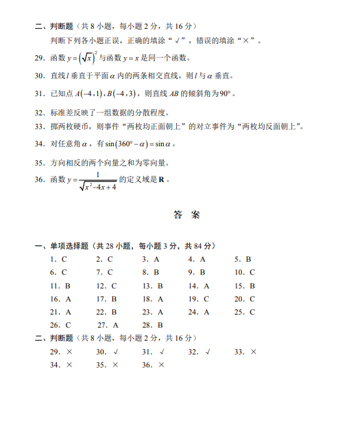 高中学业水平合格性考试