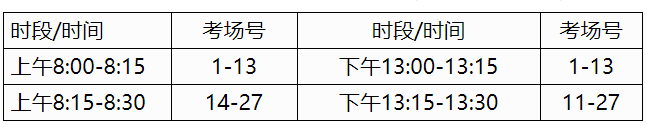 考试时间 考试时间