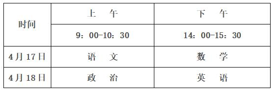 考试时间 考试时间