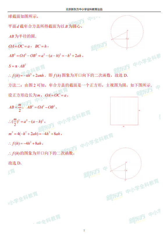 高三一模试题解析
