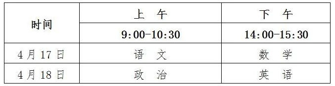 考试时间 考试时间