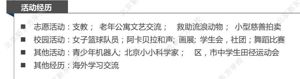 国际学校入学简历