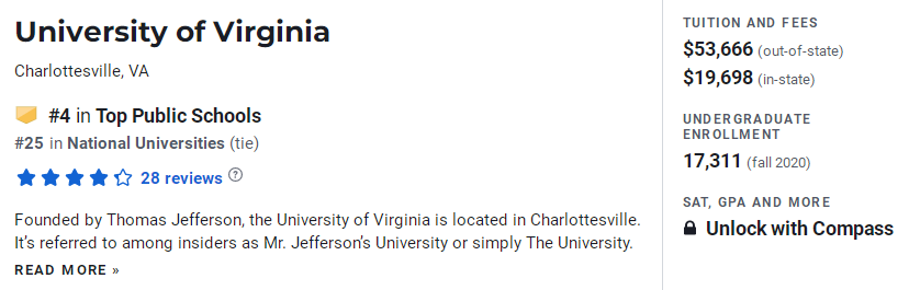 美国公立大学排名