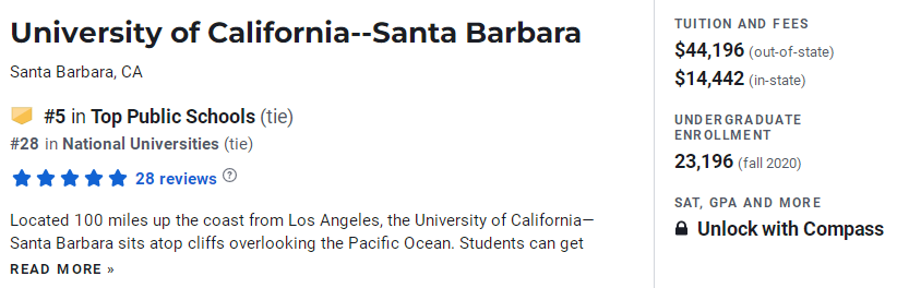 美国公立大学排名