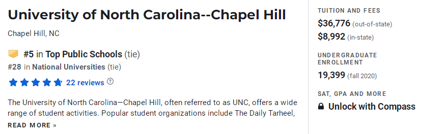 美国公立大学排名